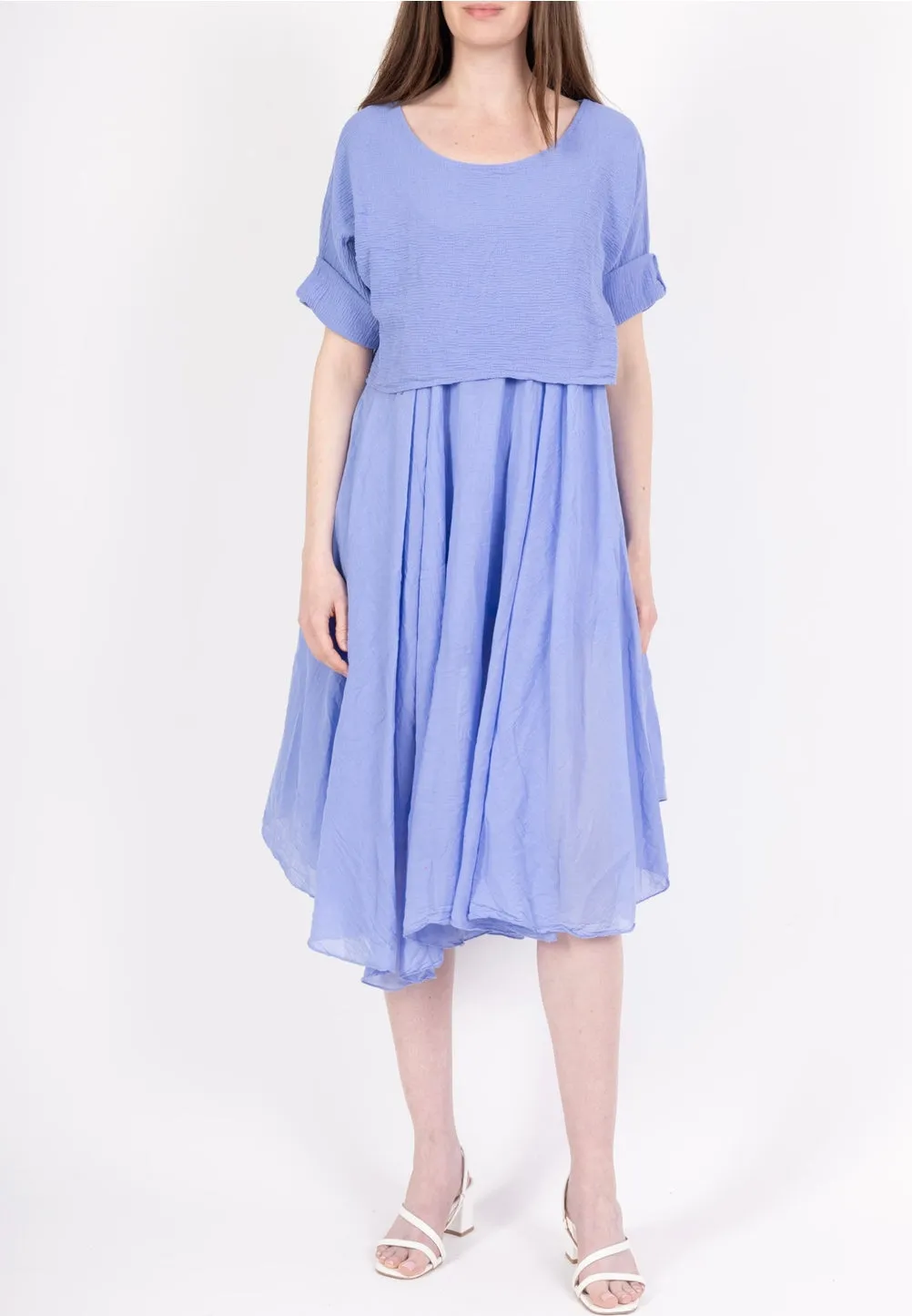 100% Cotton 8285 2 Piece Dress,Women Wear