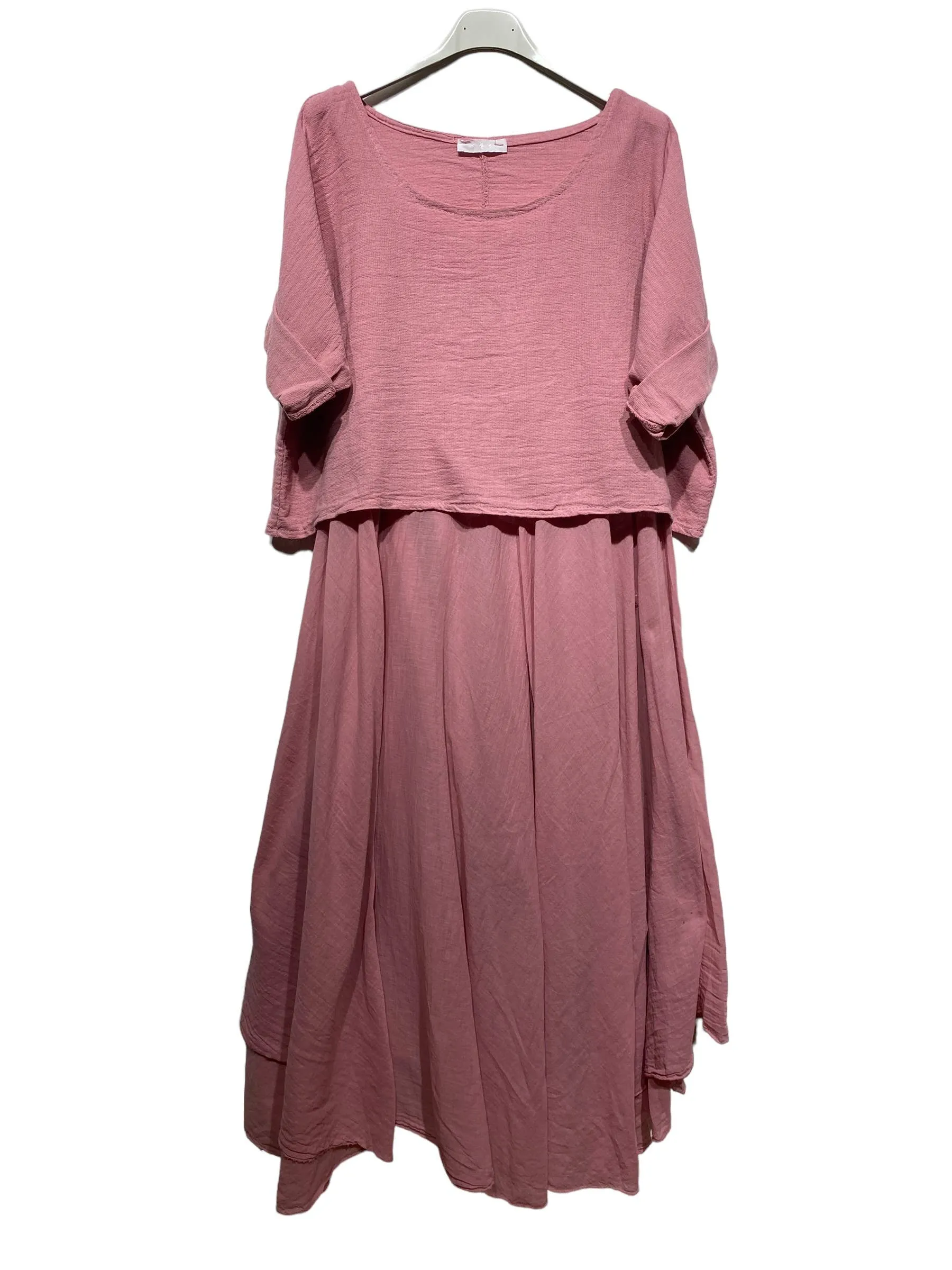 100% Cotton 8285 2 Piece Dress,Women Wear