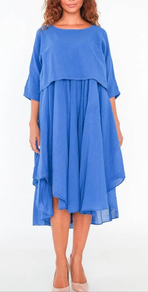 100% Cotton 8285 2 Piece Dress,Women Wear