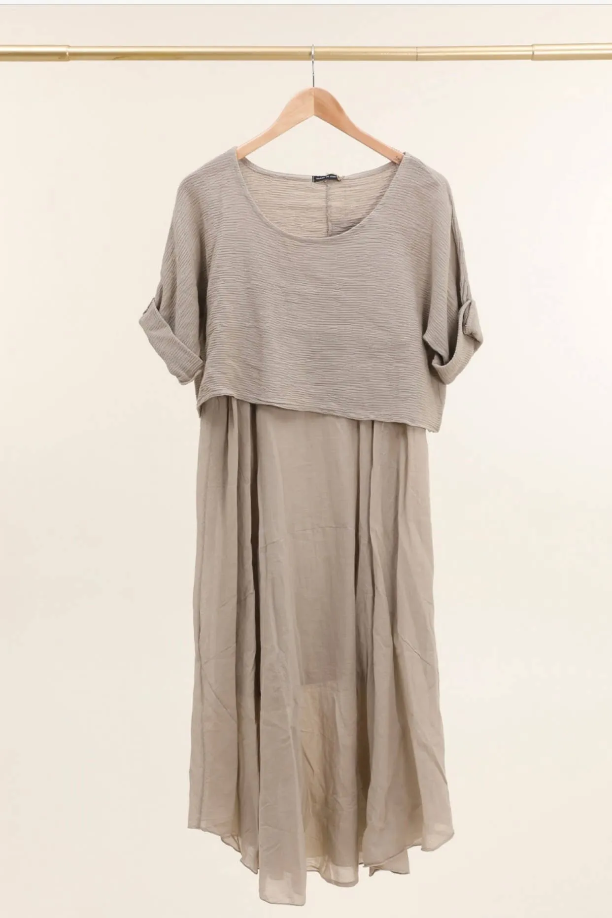 100% Cotton 8285 2 Piece Dress,Women Wear