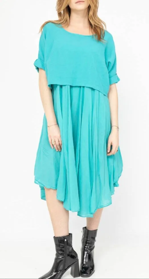 100% Cotton 8285 2 Piece Dress,Women Wear