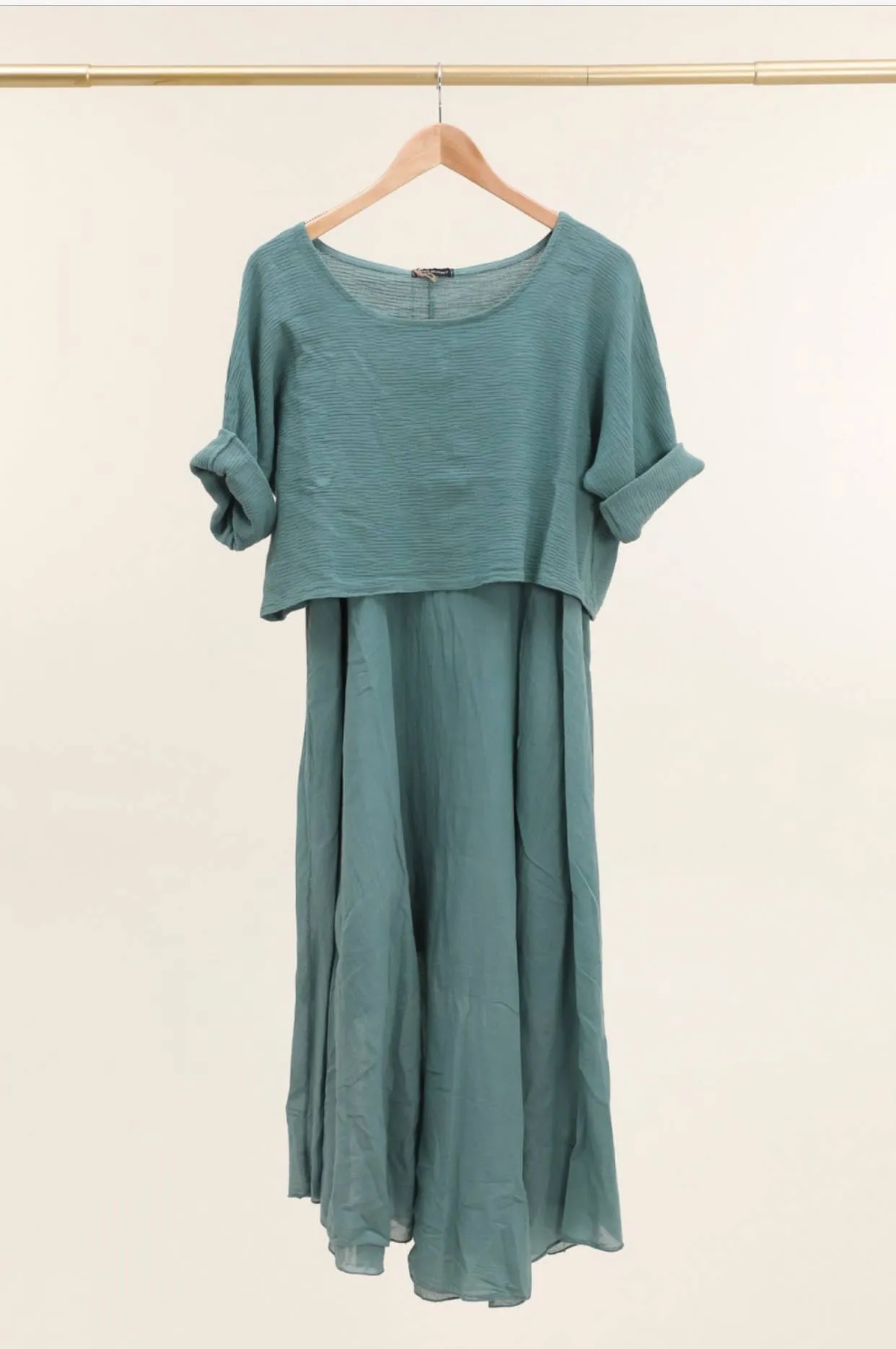 100% Cotton 8285 2 Piece Dress,Women Wear