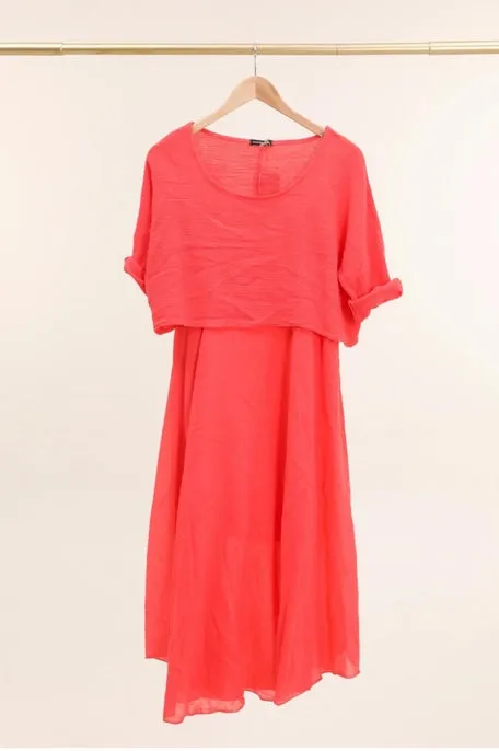 100% Cotton 8285 2 Piece Dress,Women Wear