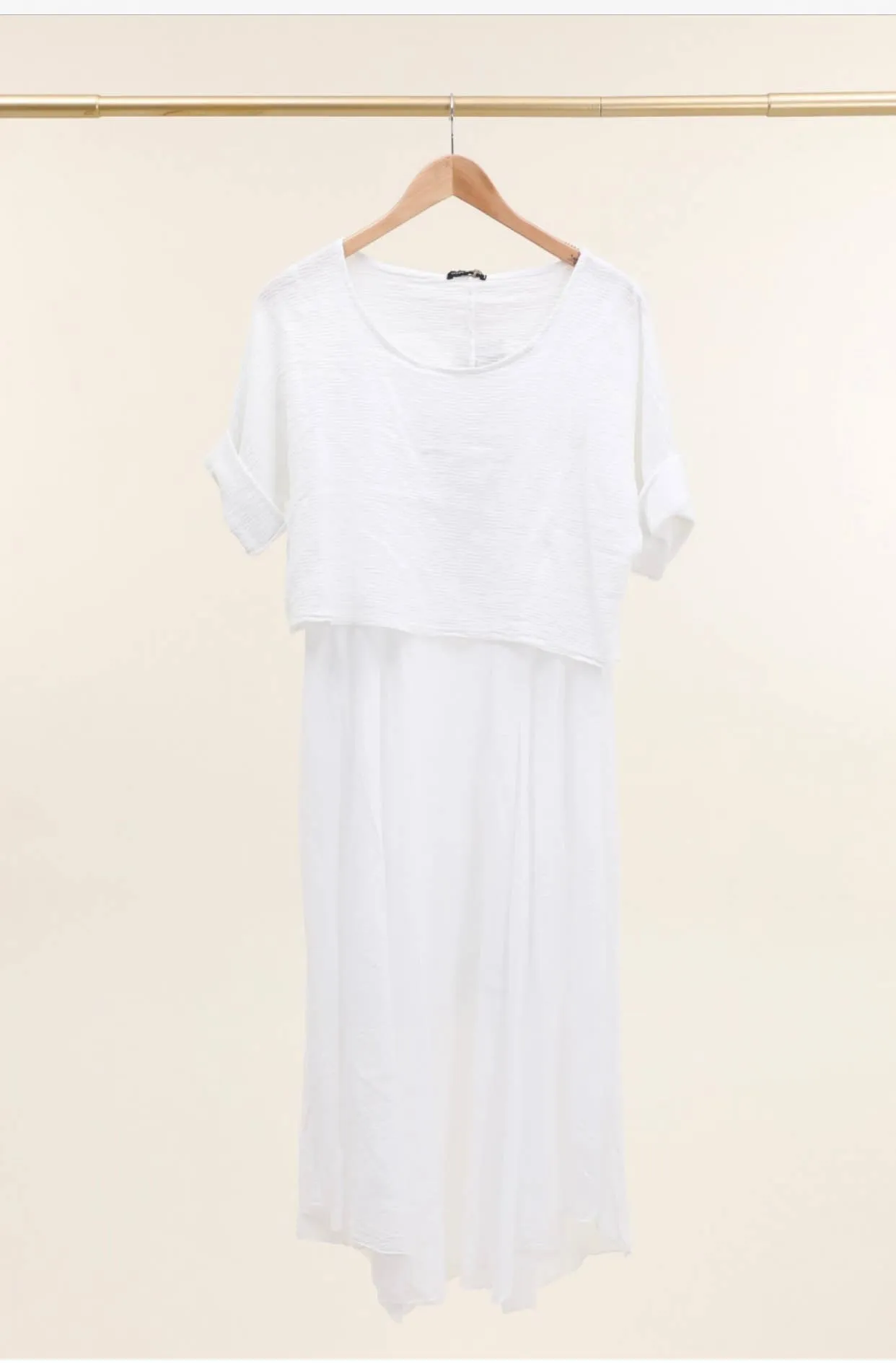 100% Cotton 8285 2 Piece Dress,Women Wear