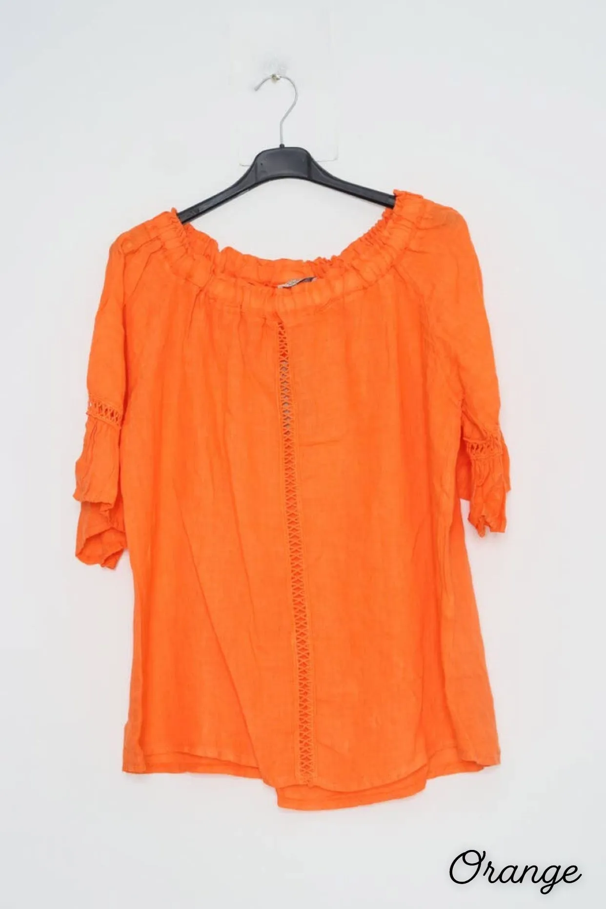 100% Linen Peasant Top 1121,Women Wear