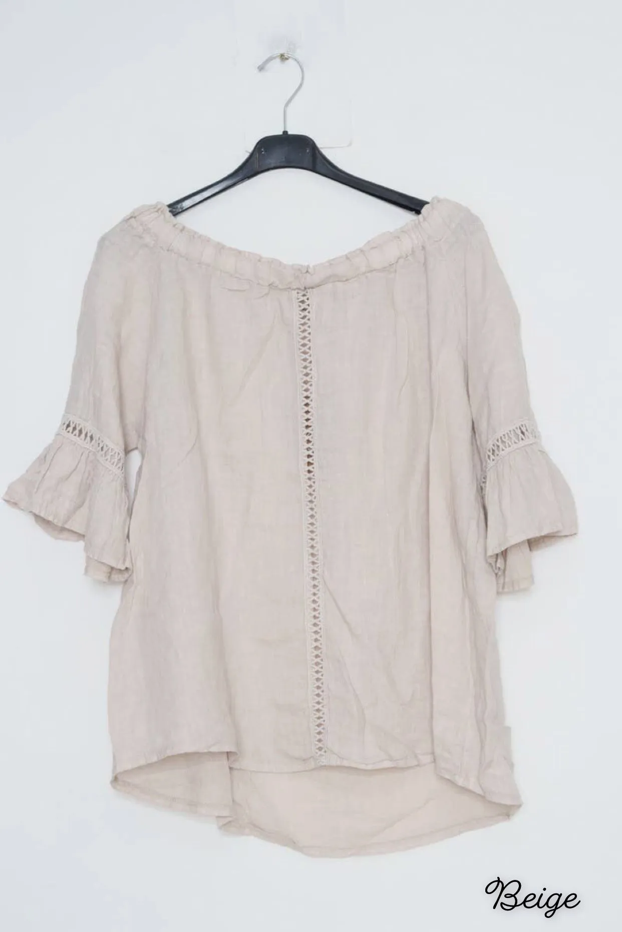 100% Linen Peasant Top 1121,Women Wear