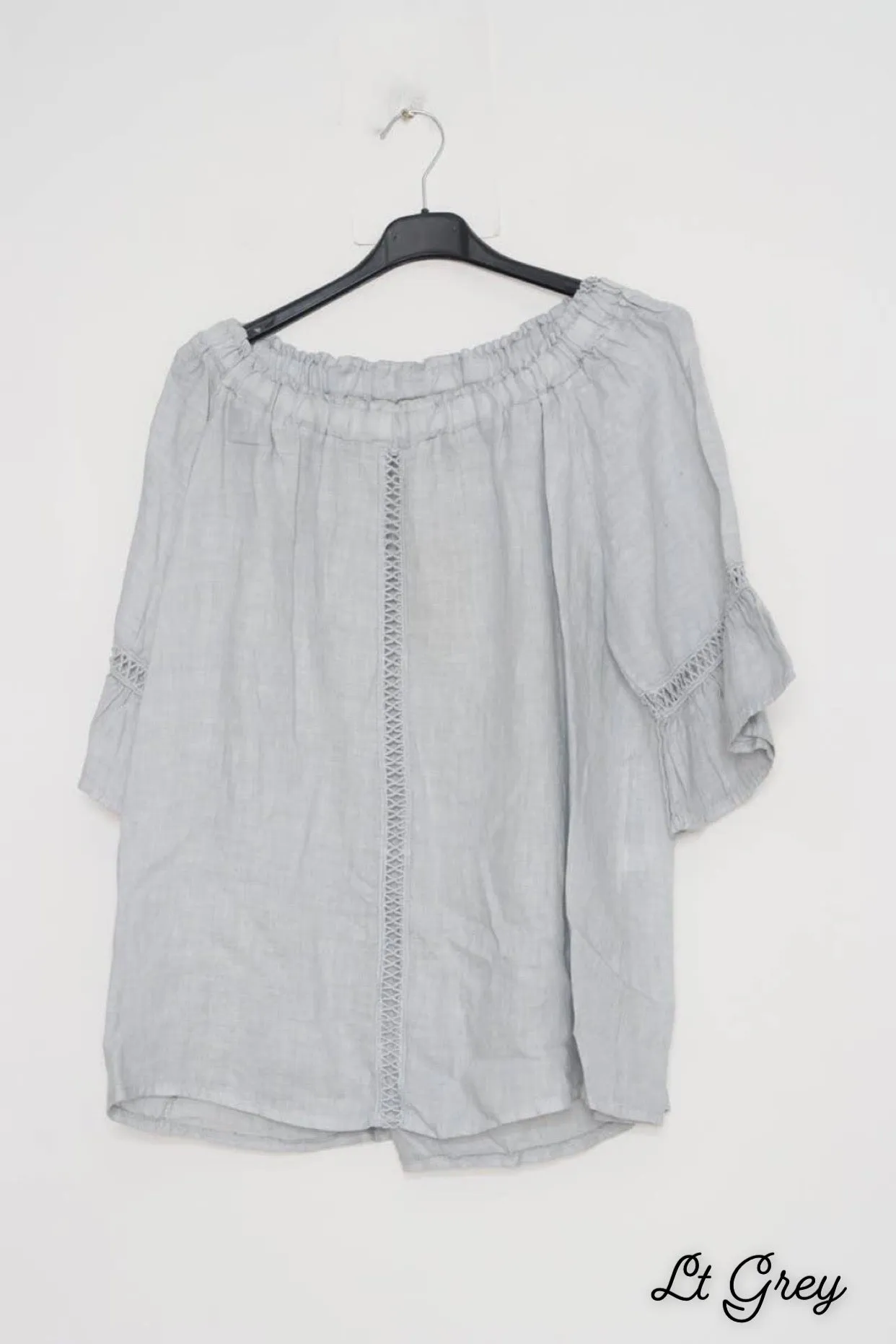 100% Linen Peasant Top 1121,Women Wear