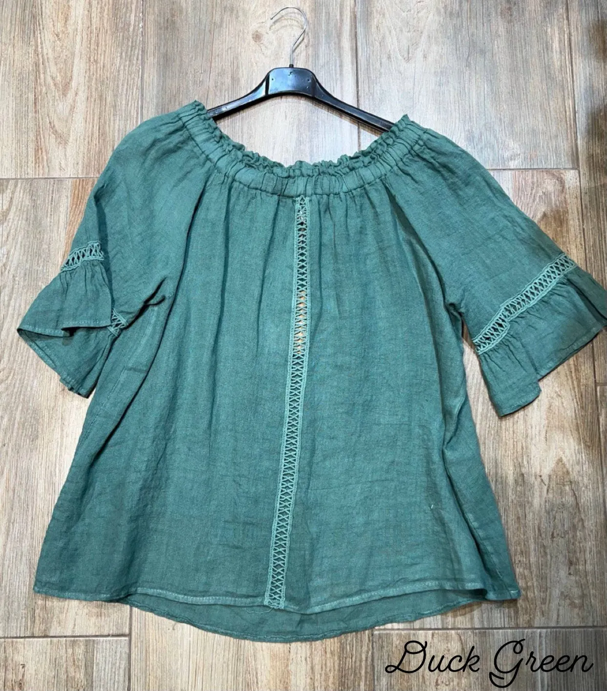 100% Linen Peasant Top 1121,Women Wear