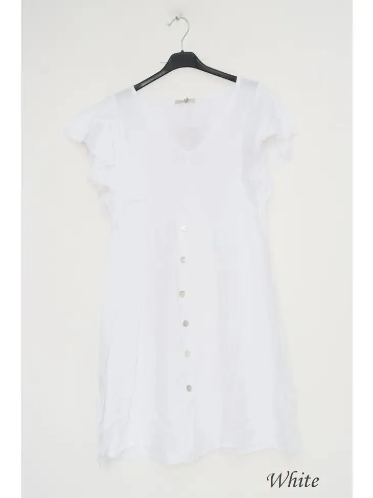 1831 Linen Button Up Dress,Women Wear