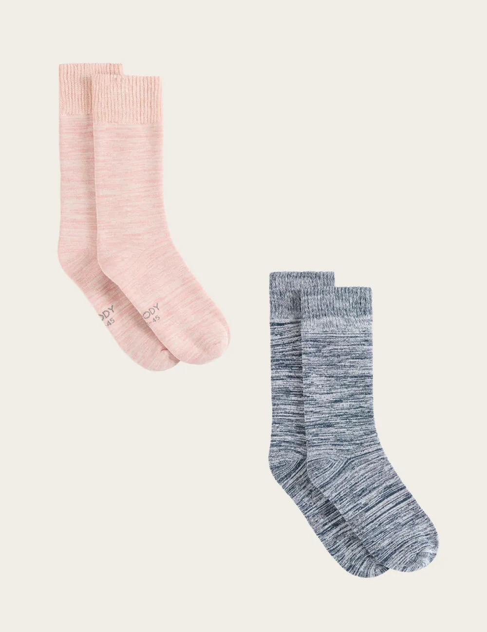 2-Pack Giftbox - Chunky Bed Sock - Dusty Pink/Dove,Women Socks