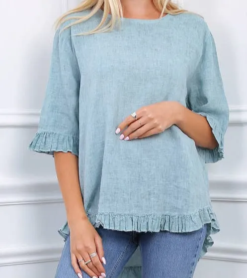 21925 Ruffle Top,Women Wear