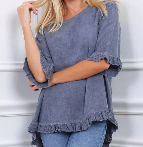 21925 Ruffle Top,Women Wear