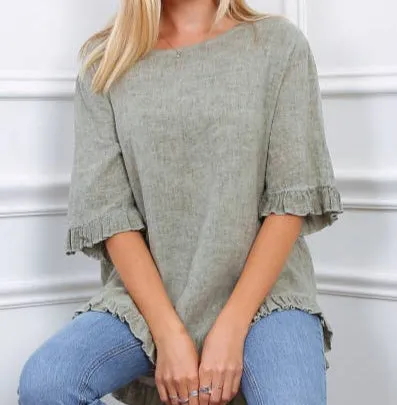 21925 Ruffle Top,Women Wear