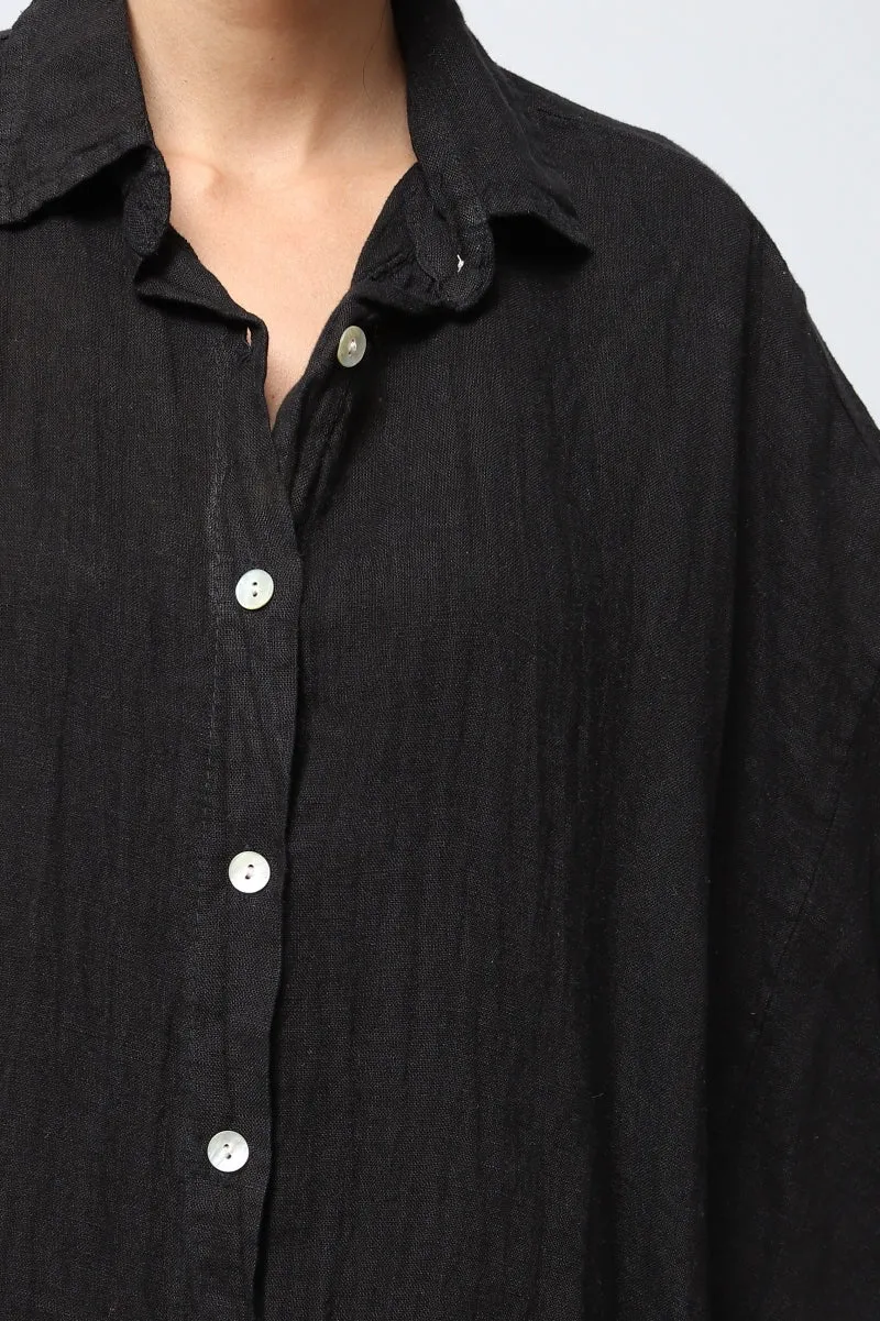 2858 Button Up Top - 100% Linen,Women Wear