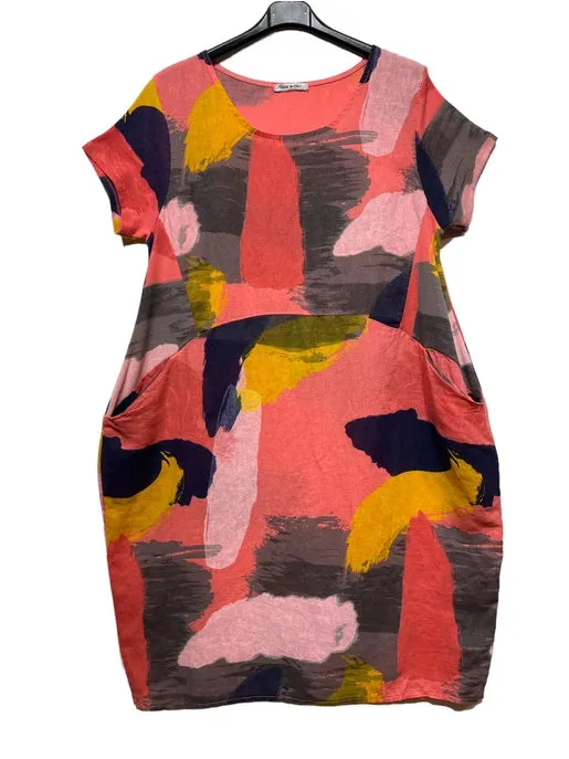 3533 Brushstrokes Dress,Women Wear