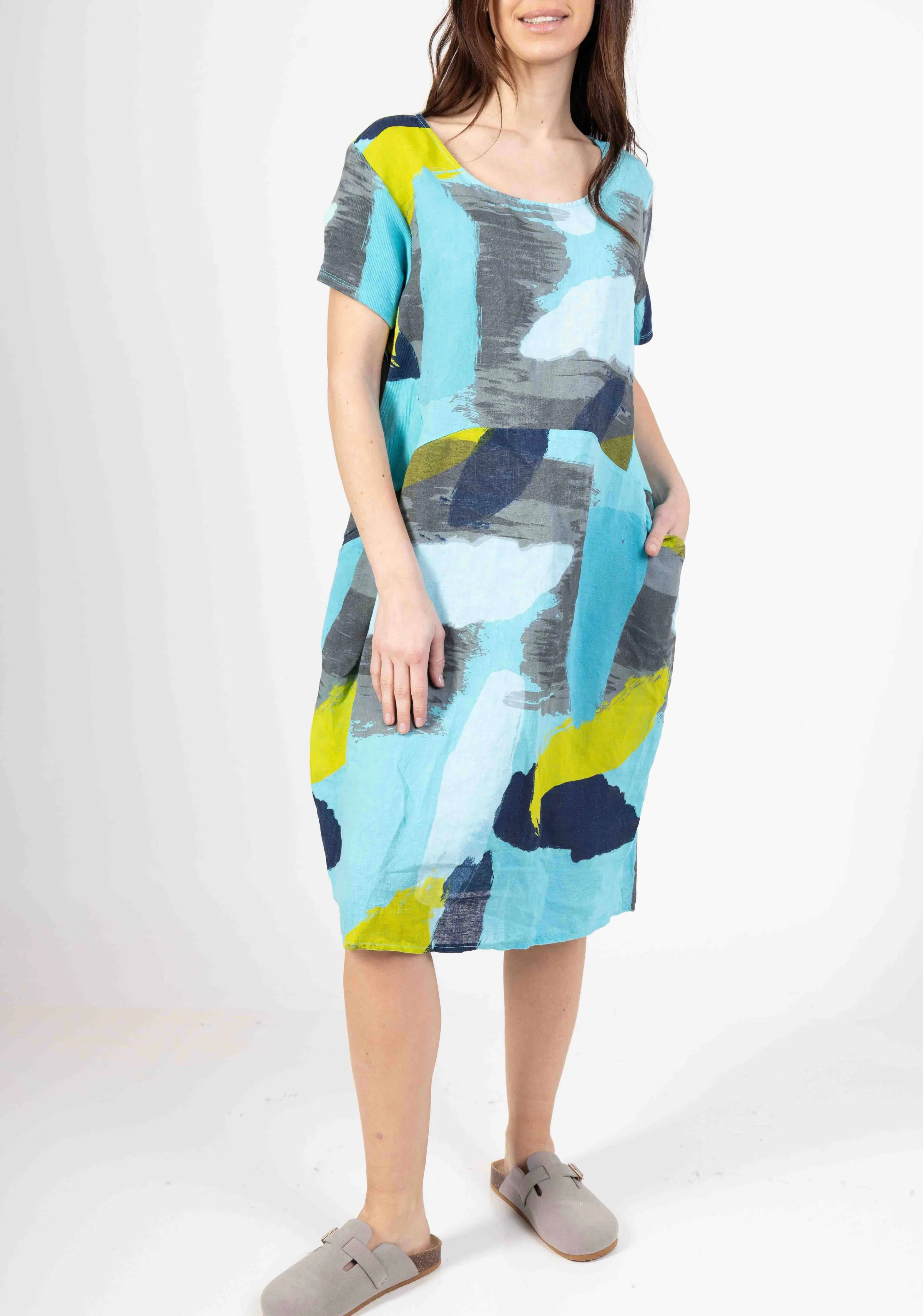 3533 Brushstrokes Dress,Women Wear