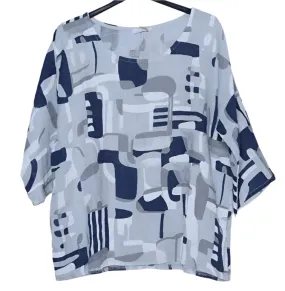 3811 Linen Geo Top,Women Wear