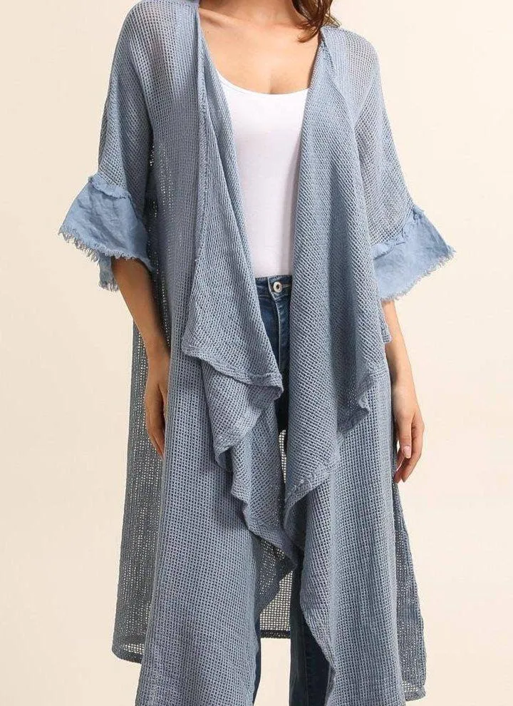 60865 Openwork Flutter Jacket,Women Wear
