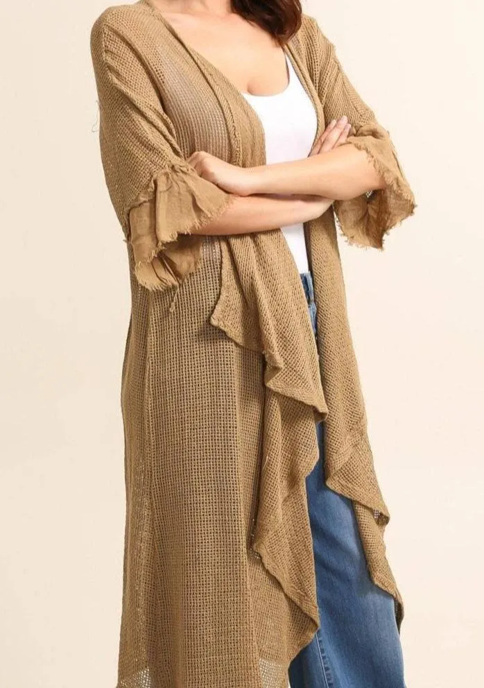 60865 Openwork Flutter Jacket,Women Wear
