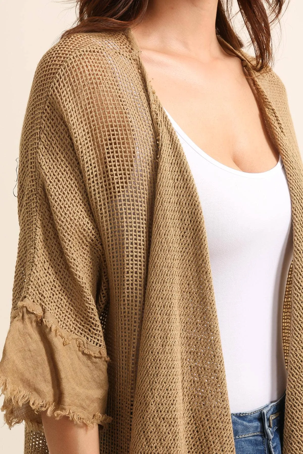 60865 Openwork Flutter Jacket,Women Wear