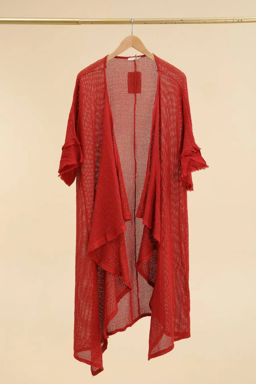 60865 Openwork Flutter Jacket,Women Wear