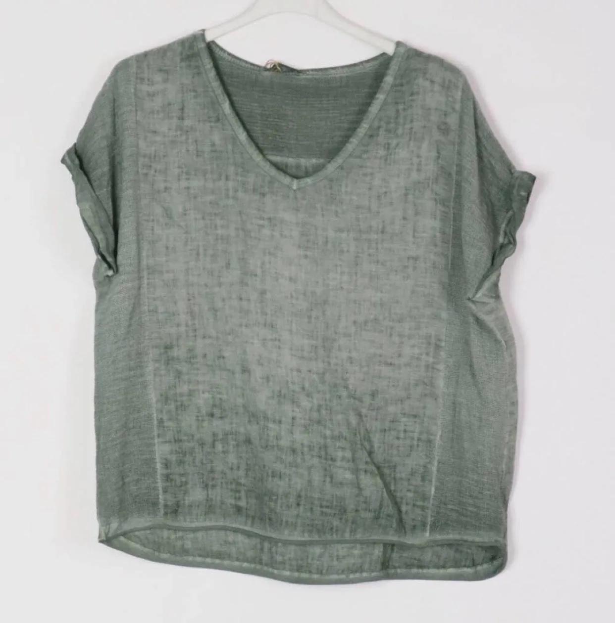 651 Textured Linen Gauze Top,Women Wear