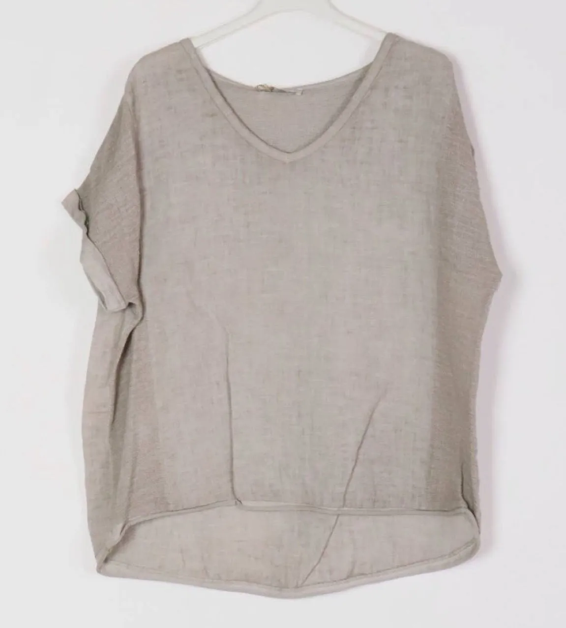 651 Textured Linen Gauze Top,Women Wear