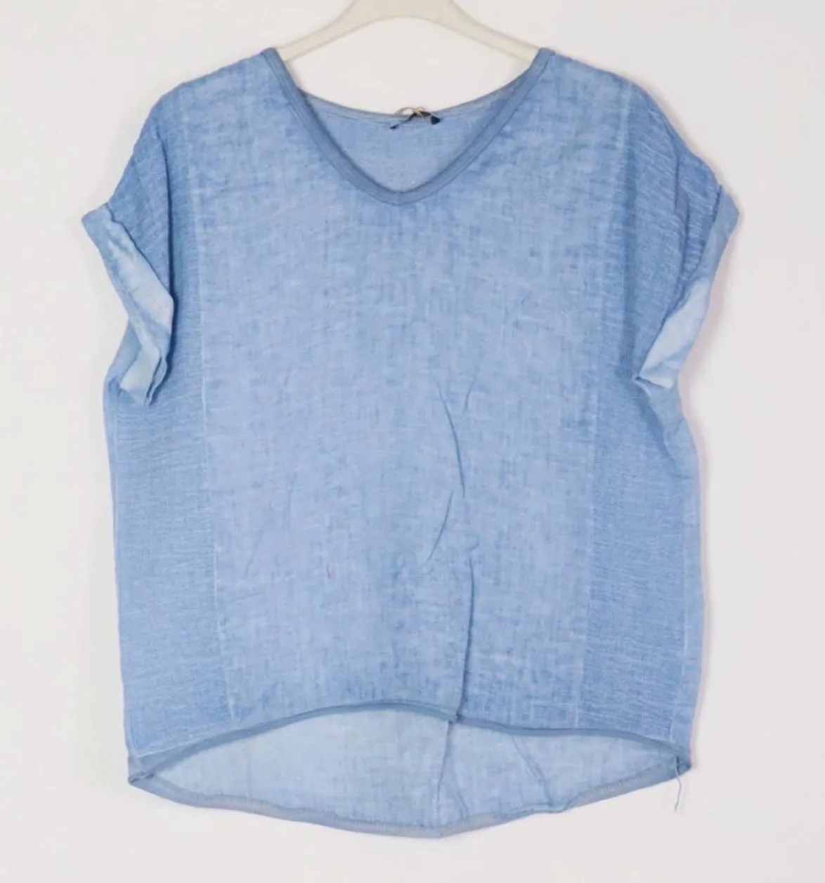 651 Textured Linen Gauze Top,Women Wear