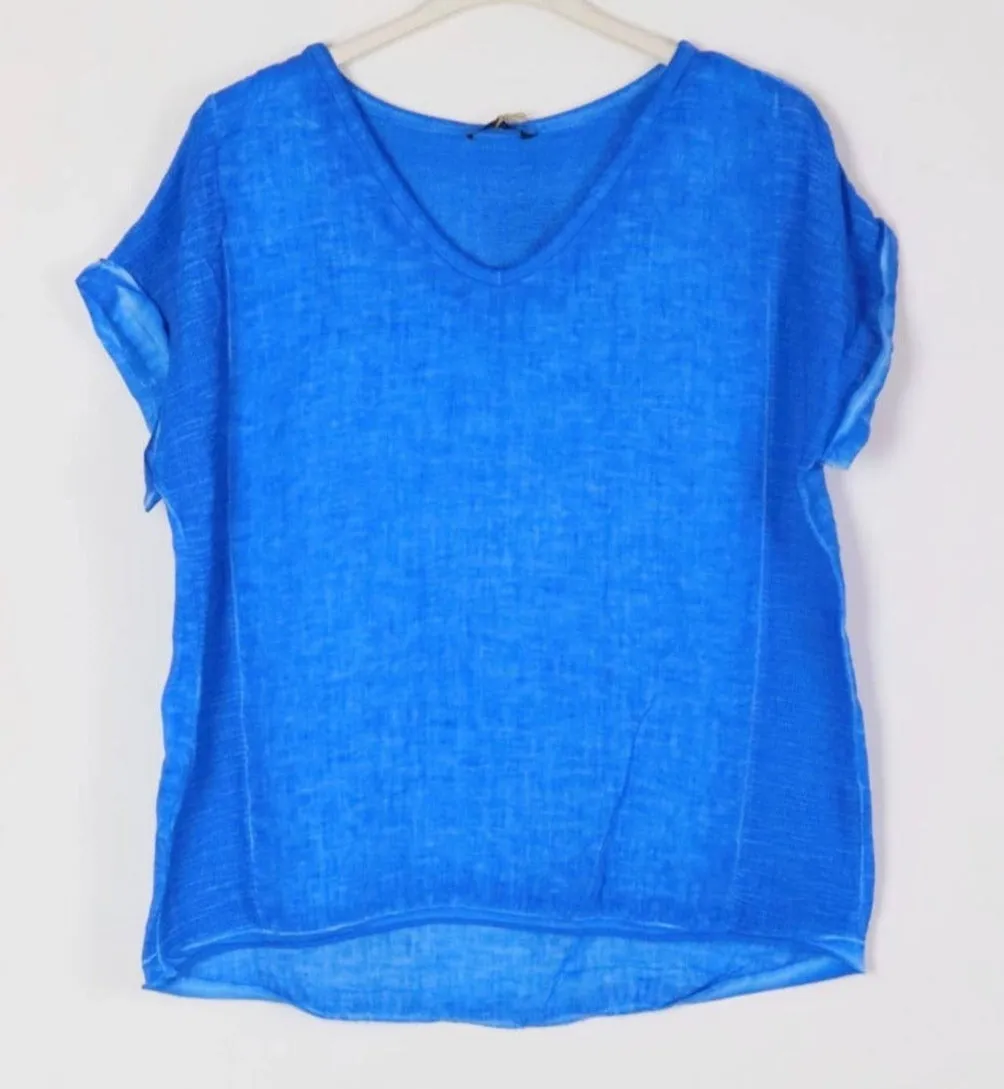 651 Textured Linen Gauze Top,Women Wear