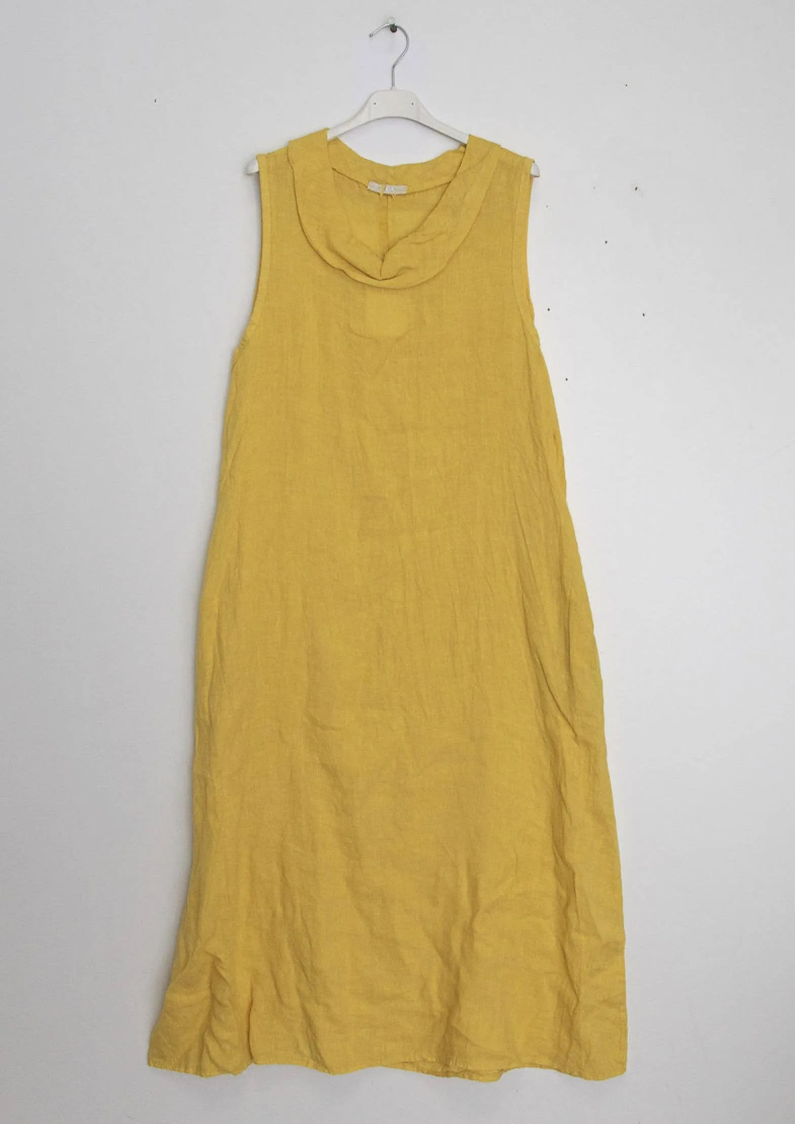 72078L Cowl Dress Linen,Women Wear