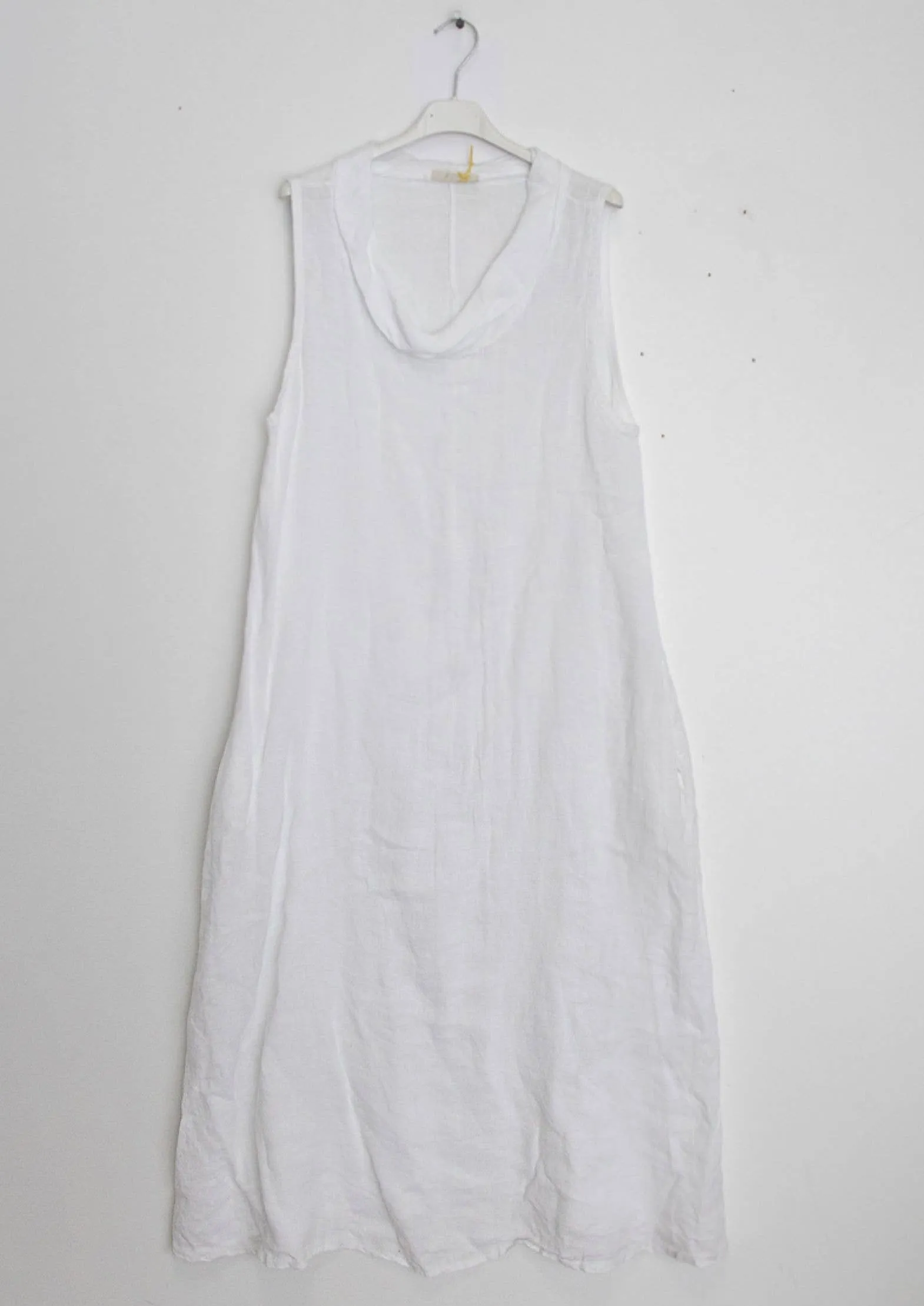 72078L Cowl Dress Linen,Women Wear
