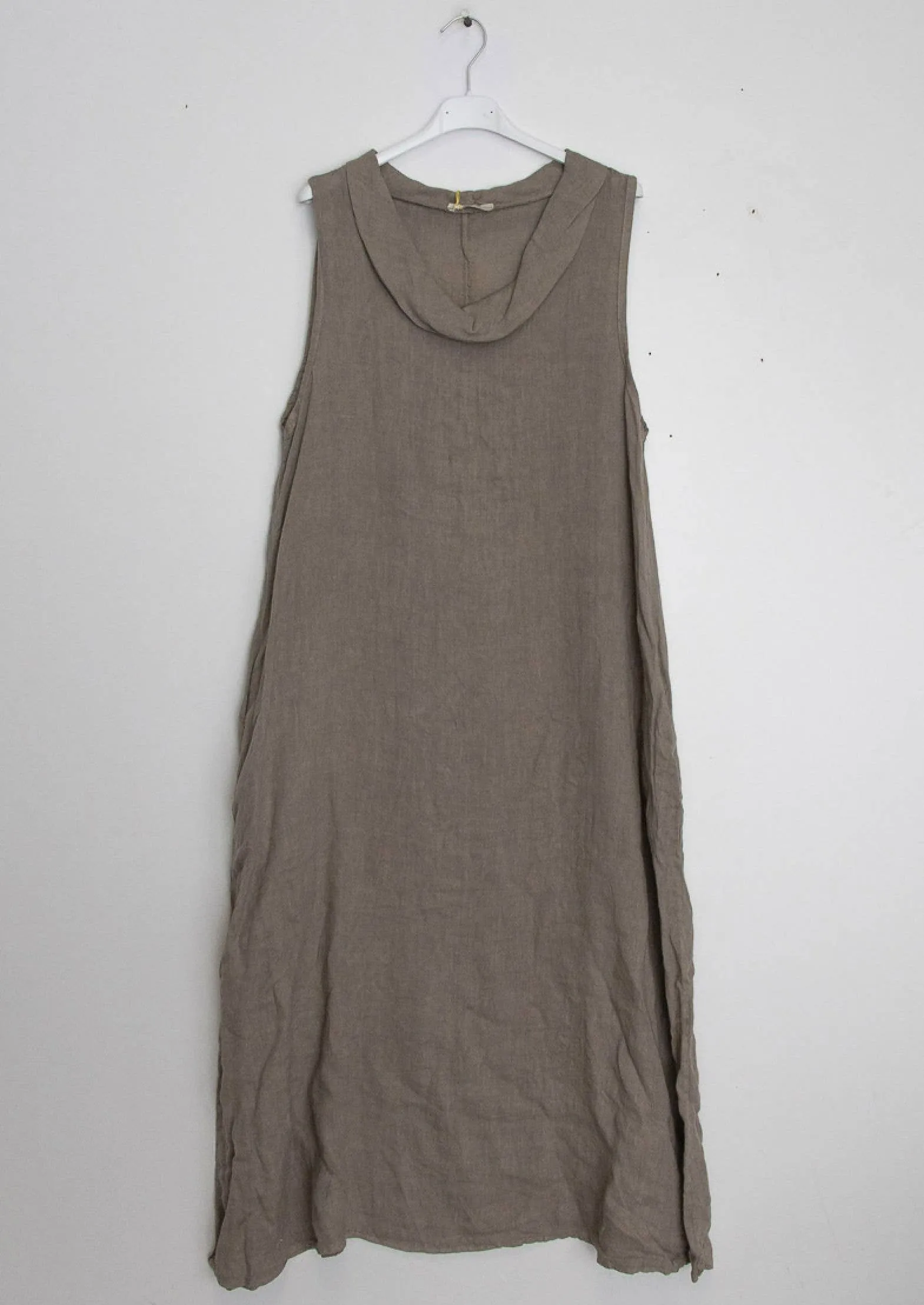 72078L Cowl Dress Linen,Women Wear