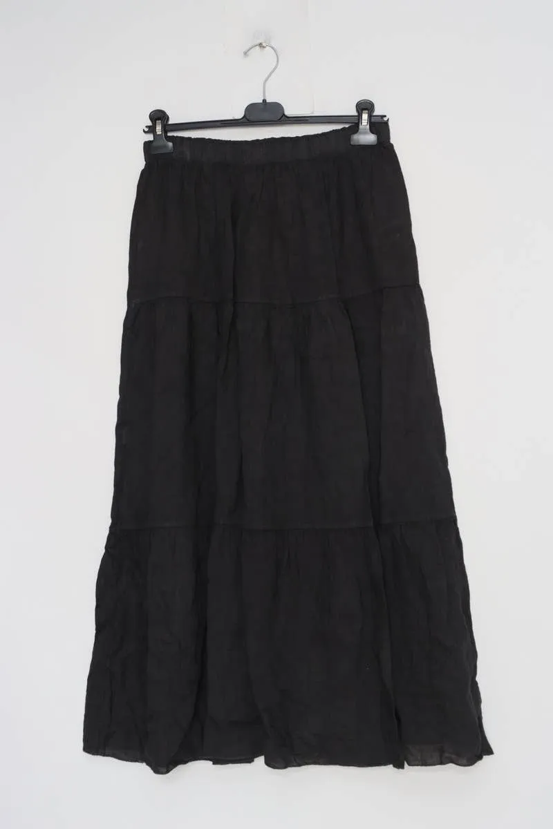 8348 Tiered Linen Skirt,Women Wear