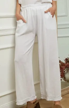9339 Linen Cotton Blend Pant,Women Wear