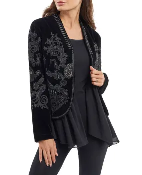 AD2339 - Velvet Embroidered Jacket,Women Wear