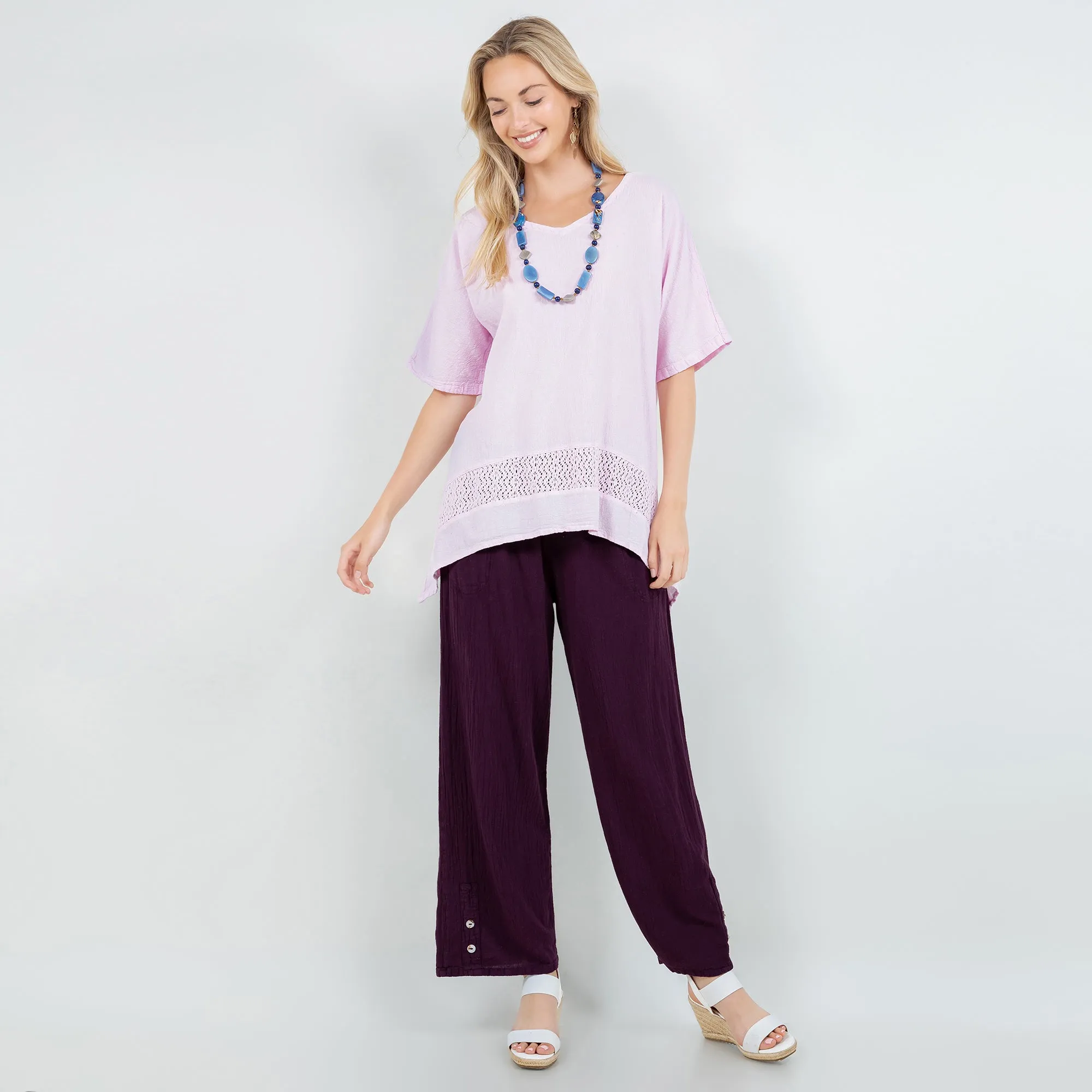 Alexis Pants 100% Cotton Gauze,Women Wear