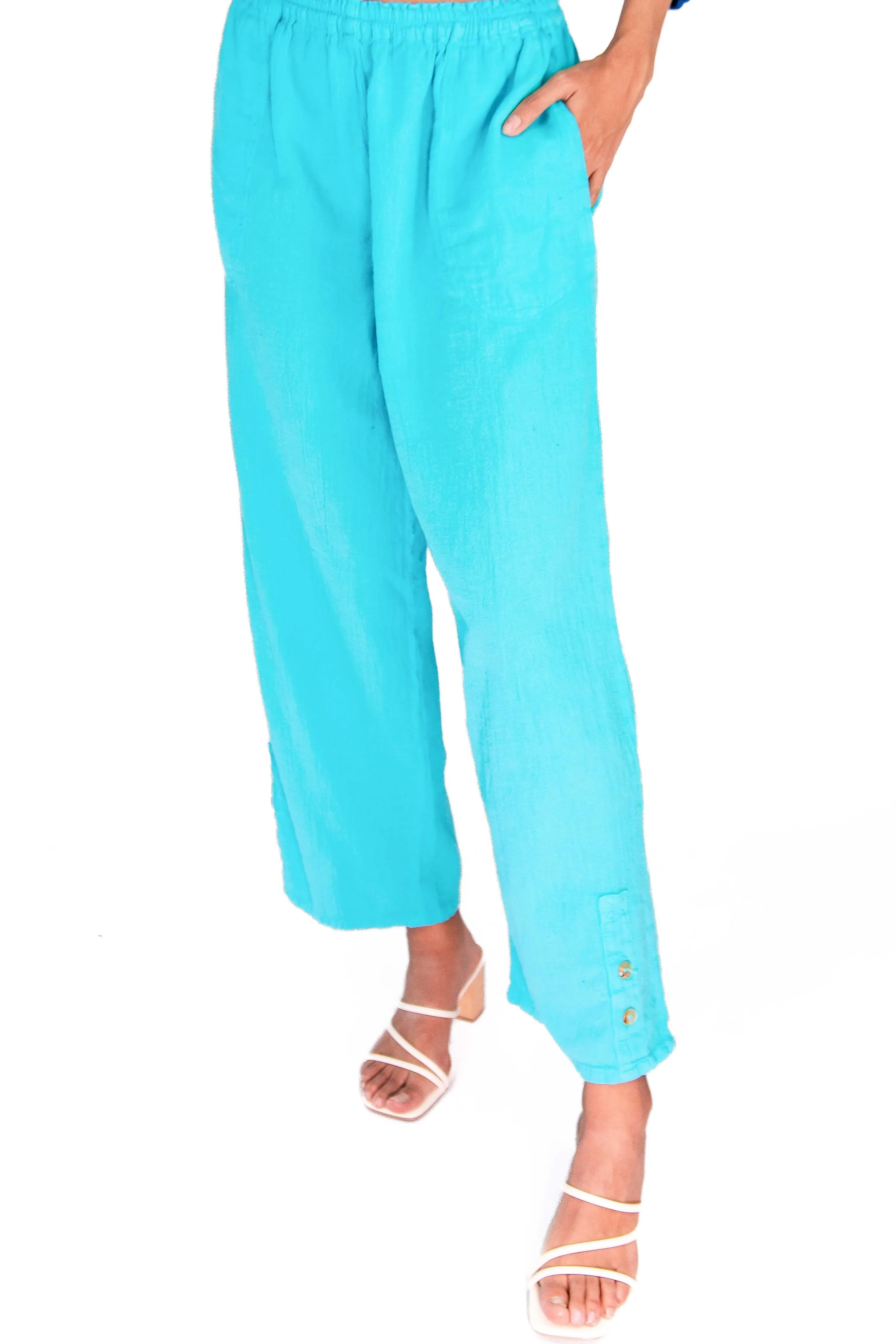Alexis Pants 100% Cotton Gauze,Women Wear