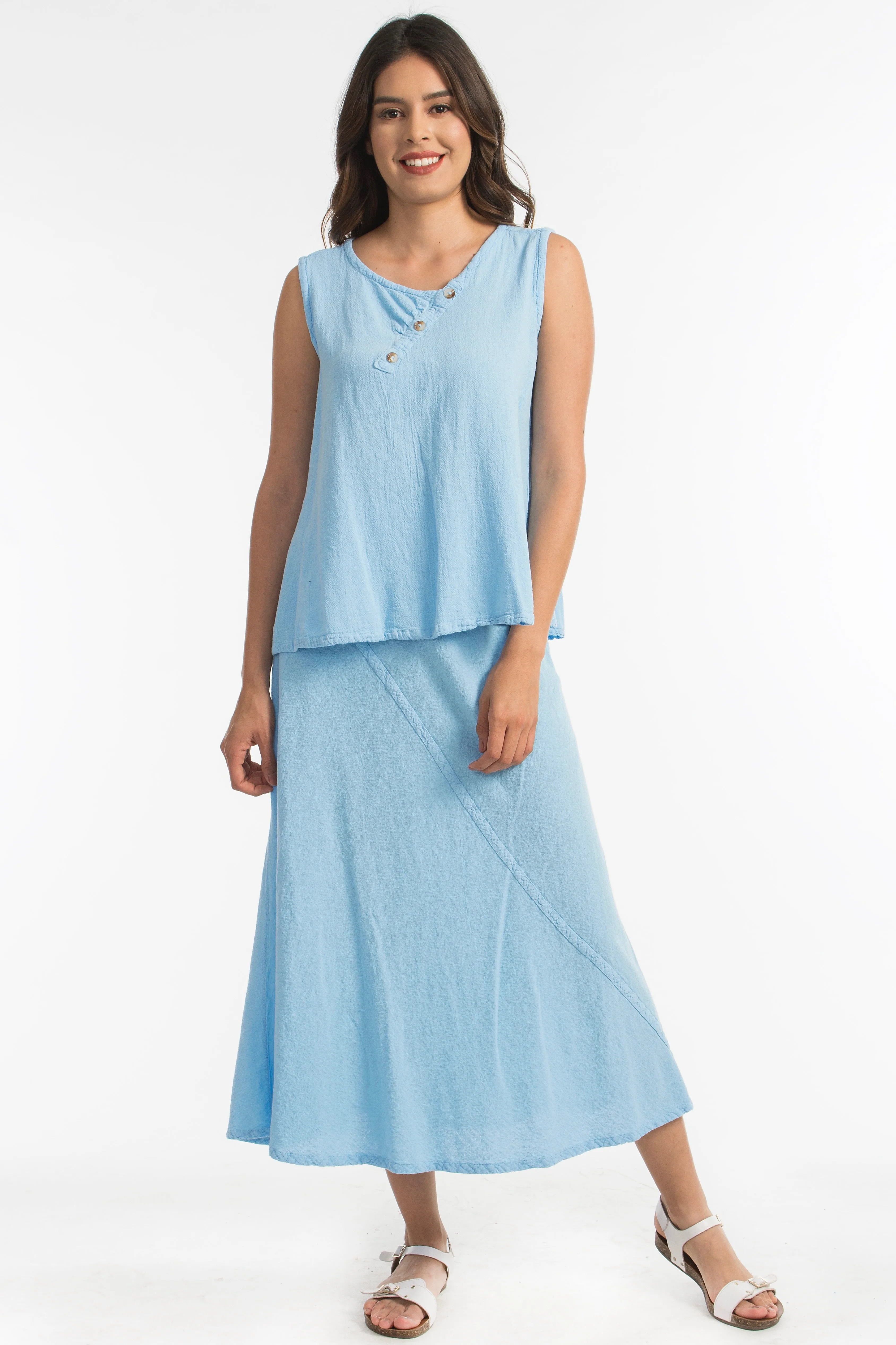 Ally - Your "Go To" resort style Skirt 100% Cotton Gauze,Women Wear
