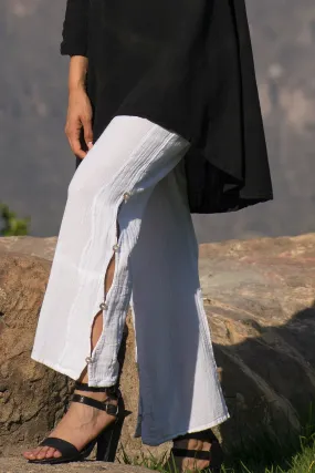 Amber Pant- Featuring Keyhole Details 100% Cotton Gauze,Women Wear