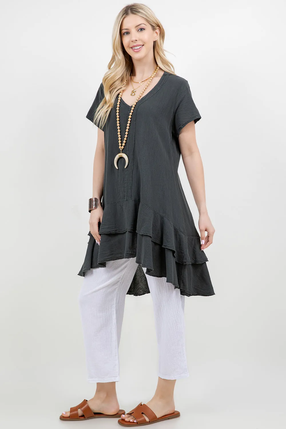 Andrea Top- 100% Cotton Gauze,Women Wear