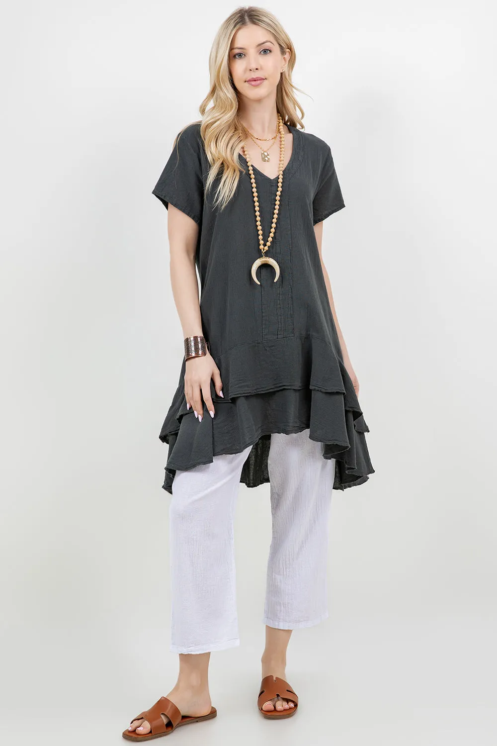 Andrea Top- 100% Cotton Gauze,Women Wear