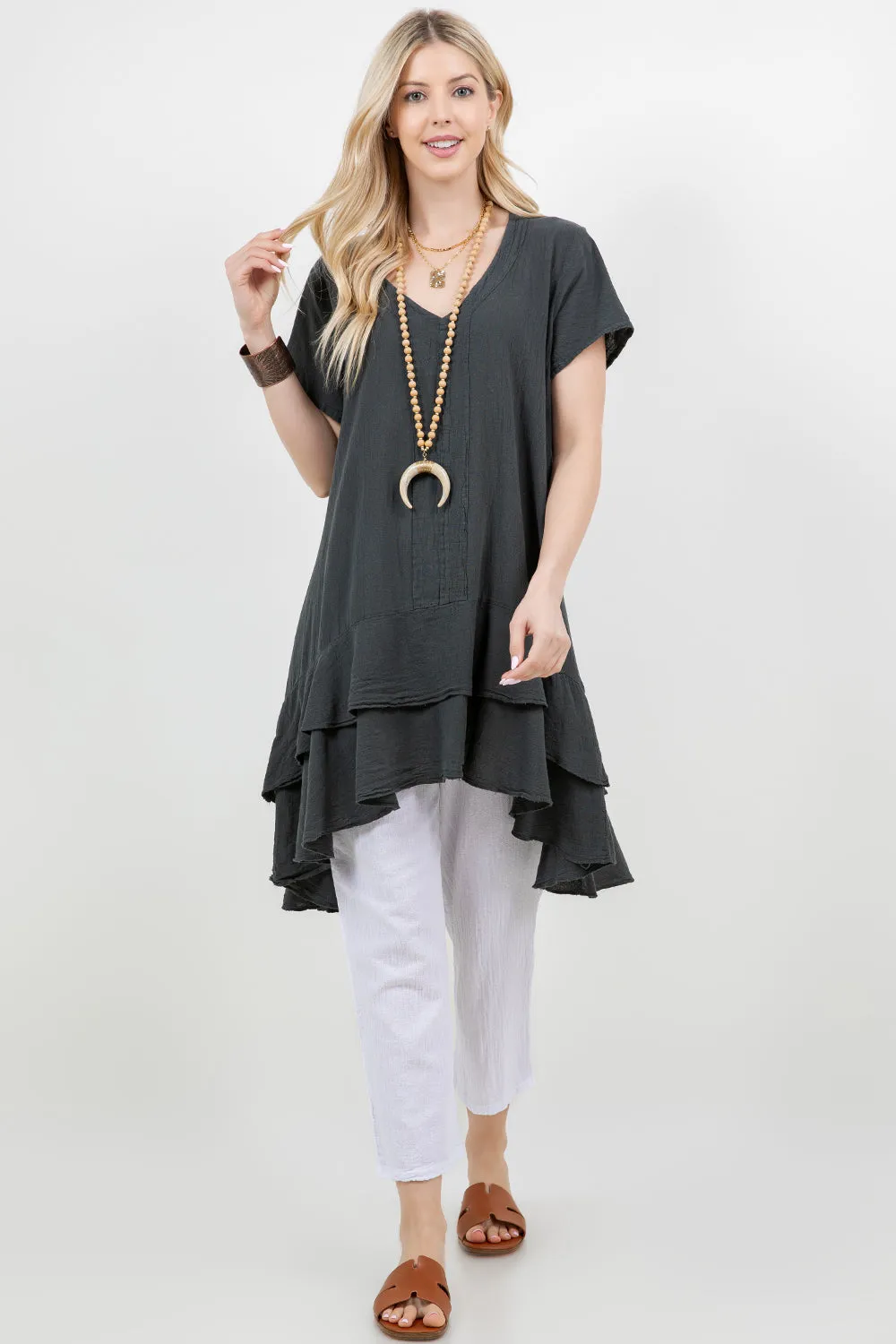 Andrea Top- 100% Cotton Gauze,Women Wear