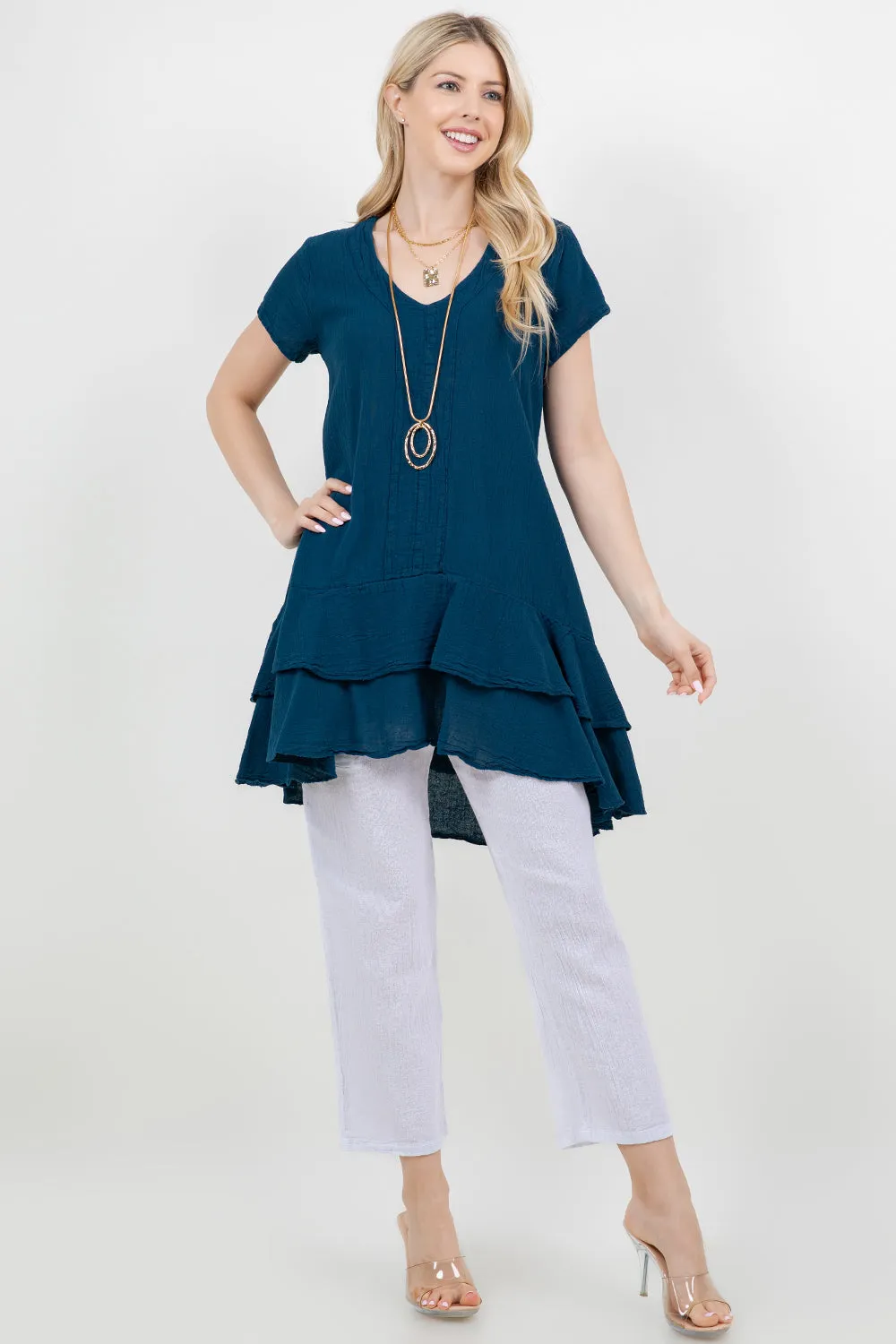Andrea Top- 100% Cotton Gauze,Women Wear