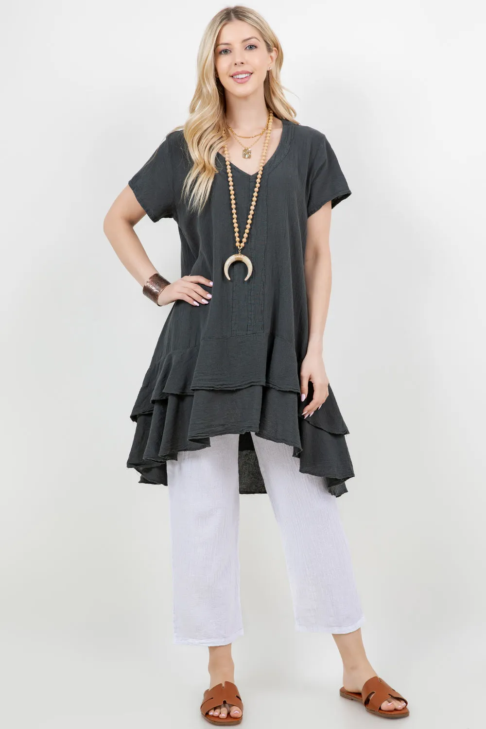 Andrea Top- 100% Cotton Gauze,Women Wear
