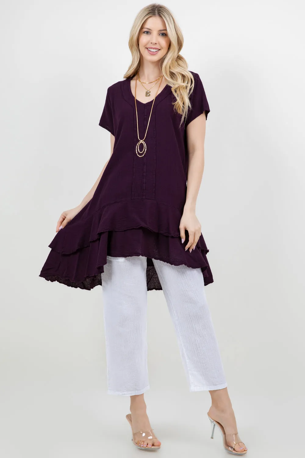 Andrea Top- 100% Cotton Gauze,Women Wear