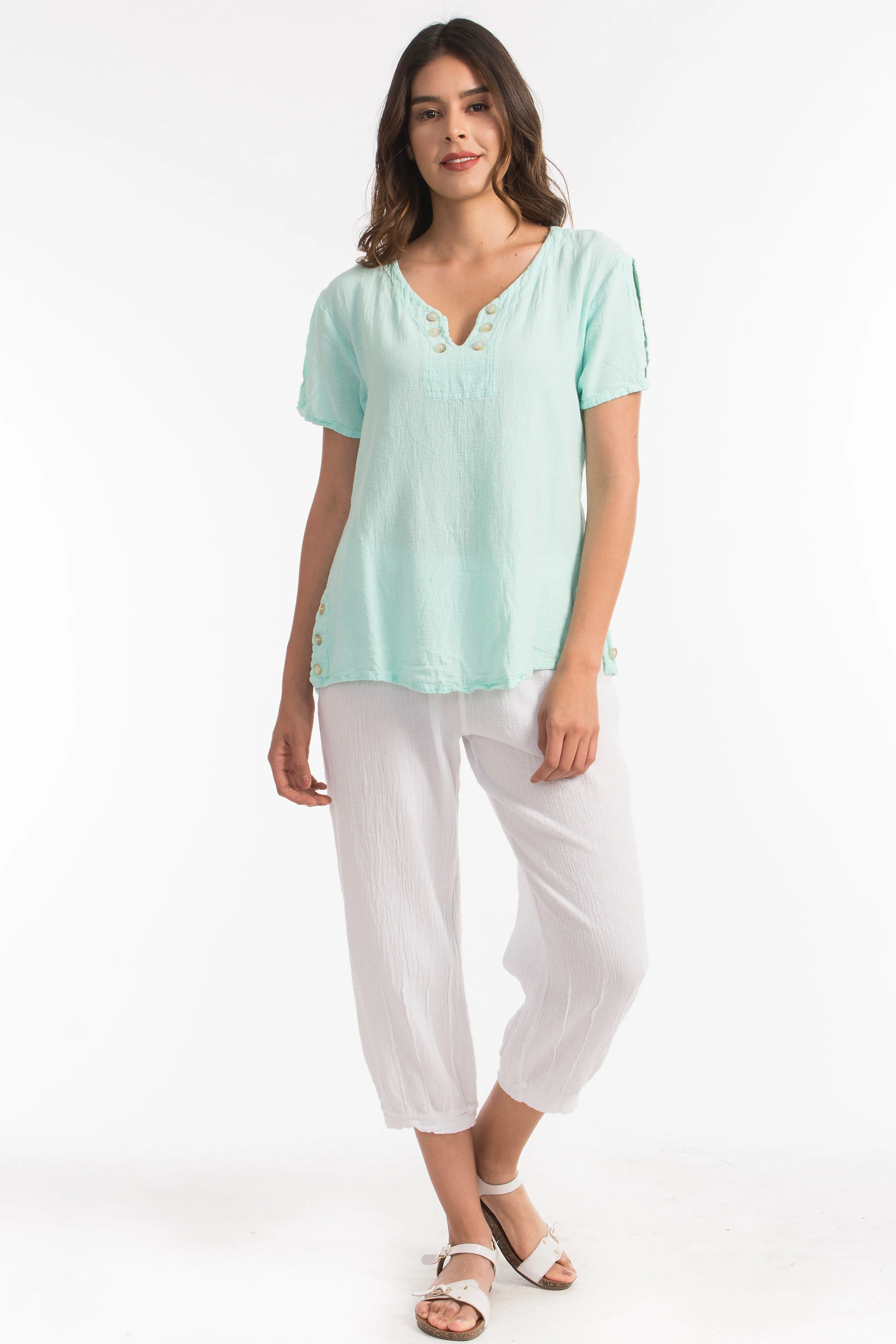 Ashley Pant- Featuring darted cuffs 100% Cotton Gauze,Women Wear