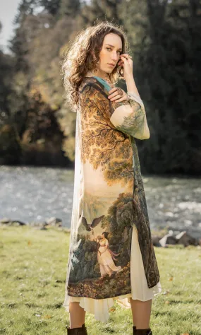 Awakening Long Duster Bamboo Kimono Robe,Women Wear