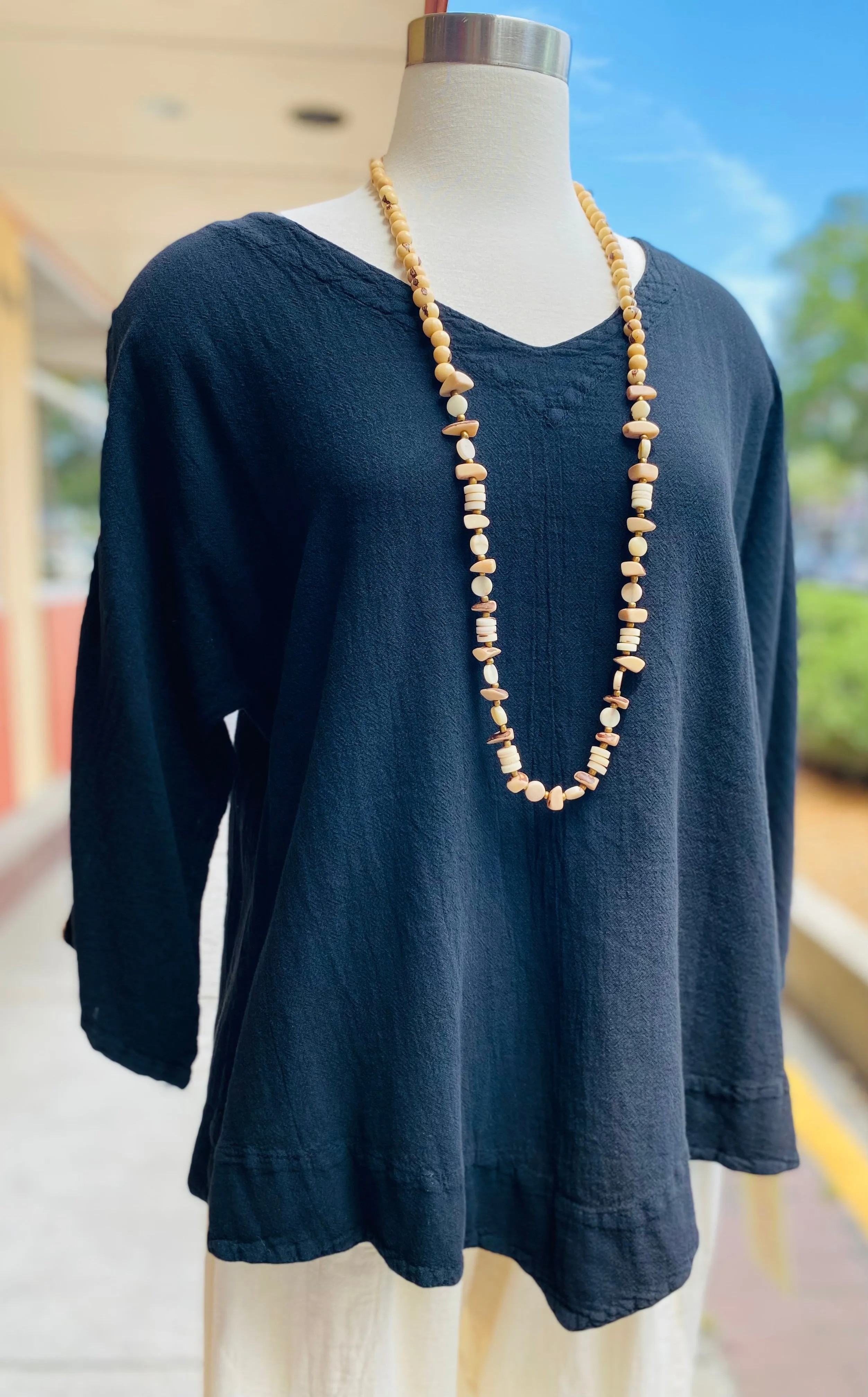 Barbara Top, Our Cut-Out 3/4 Sleeve Top,Women Wear