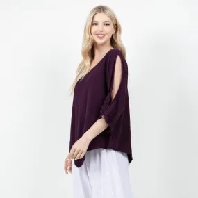 Barbara Top, Our Cut-Out 3/4 Sleeve Top,Women Wear