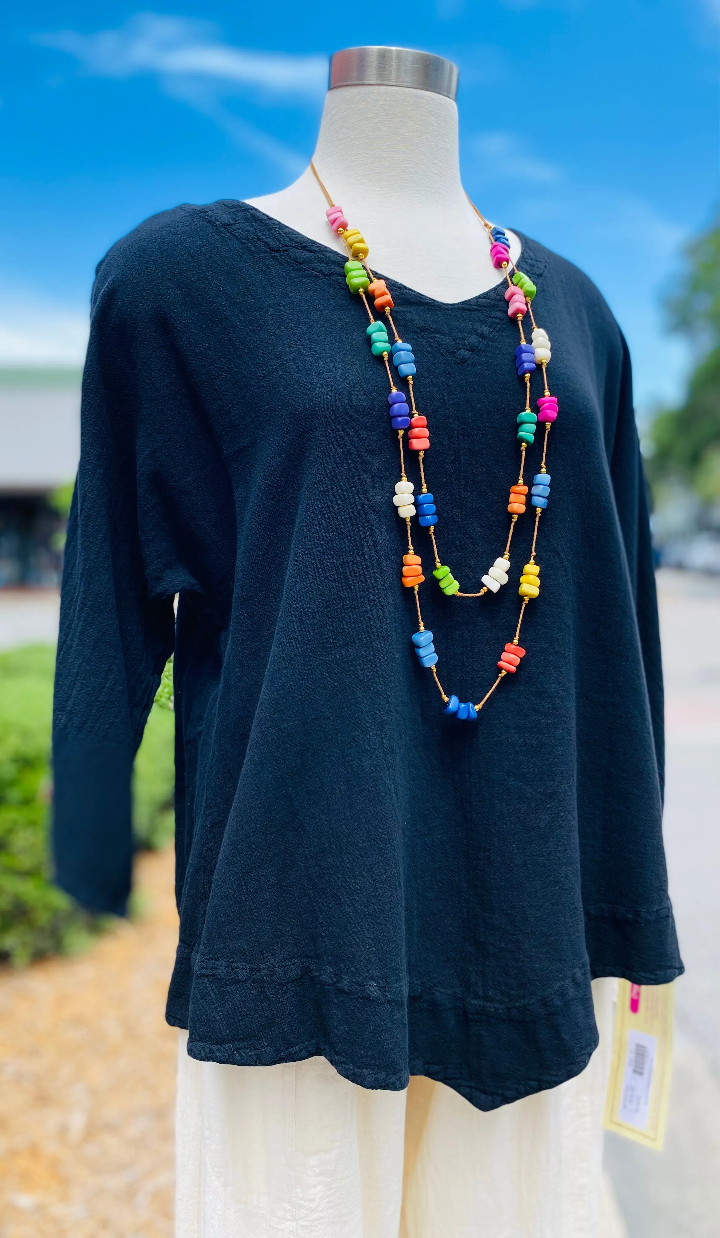 Barbara Top, Our Cut-Out 3/4 Sleeve Top,Women Wear